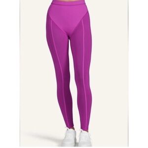 Brittany Allen Peloton Fuchsia Mesh Leggings Hot Pink